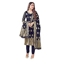 Elina fashion Indian Pakistani Women's Readymade Dress| Banarasi Art Silk Woven | Salwar Kameez Silk Dupatta Stitched Suit