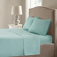 Comfort Spaces Coolmax Moisture Wicking Sheet Set Soft, Fade Resistant, All Elastic Deep Pocket Fits Up to 16