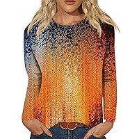 Women Fall Tops 2023, Long Sleeve Shirts for Women Cute Print Graphic Tees Blouses Casual Plus Size Basic Tops Pullover