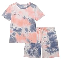 Owlivia Kids Pjs Set, Boys Girls Summer Short-Sleeve Sleepwear, 100% organic cotton Toddler Pajamas