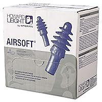 Howard Leight DPAS30W Howard Leight Airsoft White Nylon Cord Reusable Earplugs, Blue, 27 dB, 100/BX