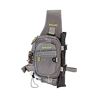 Cedar Creek Fly Fishing Sling Pack - Fits up to 4 Tackle/Fly Boxes and Other Accessories - Gray and Lime/Olive
