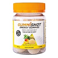 Energy Gummies, 1125mg of Plant-Based Caffeine Chews per Bottle, Long Lasting Energy Boosters, Tropical (15ct)