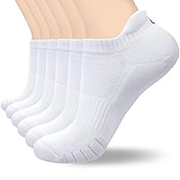 coskefy Sports Socks Thick Cushion Ankle Socks Trainer Socks Running Socks for Men Women Cotton Low Cut Athletic Walking Socks (6 Pairs)