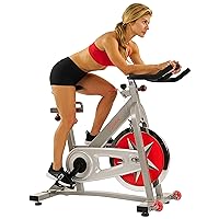Sunny Health & Fitness Indoor Cycling Exercise Bike with Magnetic/Felt Resistance and Belt/Chain Drive Optional Bluetooth Connectivity with SunnyFit® App