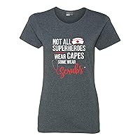 Ladies Not All Superheroes Wear Capes Some Wear Scrubs Nurse DT T-Shirt Tee