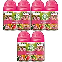 Air Wick Automatic Air Freshener Spray Refill, Lush Honeysuckle & Raspberry, Essential Oils, Odor Neutralization- 6 Pack, 5.89 Ounce (Pack of 6)