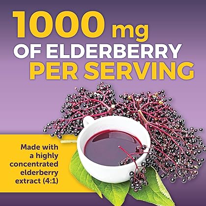 Viva Naturals Elderberry with Vitamin C and Zinc for Adults - 5 in 1 Sambucus Black Elderberry Capsules with Vitamin D3 5000 IU, Elderberries Immune Support Supplement - Vitamins for Women & Men