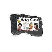 Wig Cap 100 Pieces Bulk Bag - Black, Secures your hair, long lasting, stays in place, light, lightweight, breathable, wig comfortable