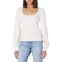 The Drop Women's @lucyswhims Square-Neck Balloon-Sleeve Top