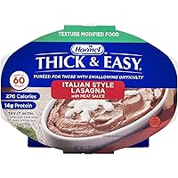 Thick & Easy Puree Italian Style Lasagna with Meat Sauce 7oz Bowls - 1/Case of 7