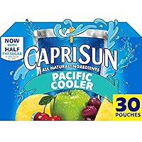 Capri Sun Pacific Cooler Mixed Fruit Naturally Flavored Kids Juice Drink Blend (30 ct Box, 6 fl oz Pouches) (Pack of 2)