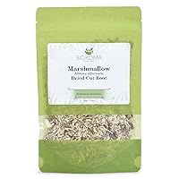 Pure and Natural Biokoma Marshmallow Dried Cut Root - Herbal Tea in Resealable Pack Moisture Proof Pouch - 50g