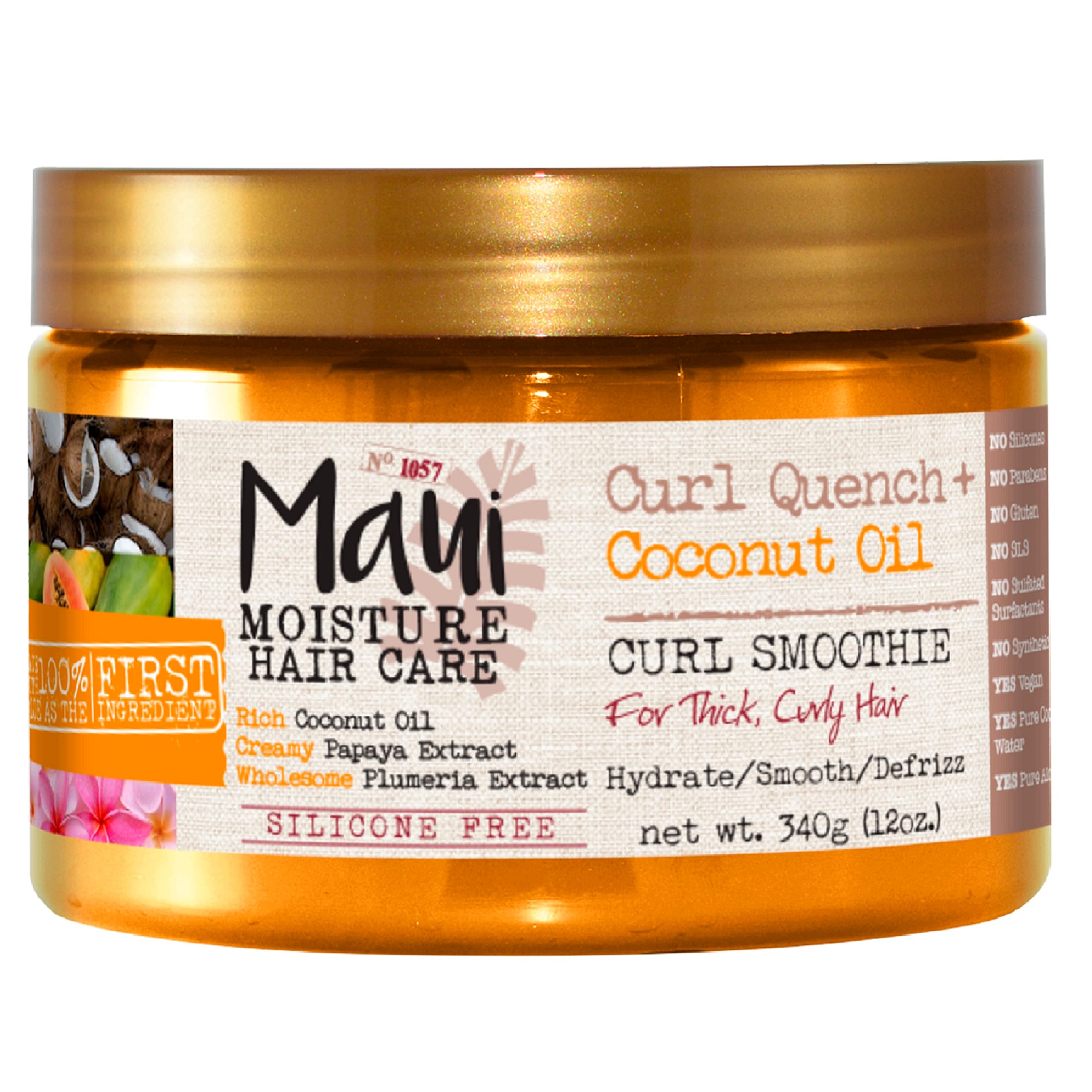 Mua Maui Moisture Curl Quench + Coconut Oil Hydrating Curl Smoothie, Creamy  Silicone-Free Styling Cream for Tight Curls, Braids, Twist-Outs & Wash & Go  Styles, Vegan & Paraben-Free, 12 oz trên Amazon