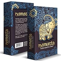 Namaste Stress Reducing Cards - Self Care Cards, Anxiety and Stress Relief Gifts, Mindfulness & Meditation Cards, Mindful gifts for Women - MSS Inc