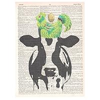 Utterly Ridiculous Cow Chicken Egg Dictionary Page Pop Art Wall or Desk Art Print Poster
