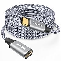 USB C Extension Cable 16ft/5M, USB C Male to USB C Female Extension Cable, USB 3.1 Gen2 Data & 4K Video Sync Transfer USB C Extender Cable with 100W Fast Charging for USB-C Hub, Laptop, Tablet, Phone