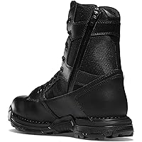 Danner Striker Bolt Side-Zip Waterproof Black Tactical Boots for Men - Lightweight, PU-Coated Polishable Leather & Nylon with Slip-Resistant Outsole