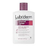 Lubriderm Advanced Therapy Moisturizing Lotion with Vitamins E and B5, Deep Hydration for Extra Dry Skin, Non-Greasy Formula, 6 fl. oz ( Pack of 3)