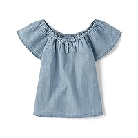 The Children's Place Girls' Short Sleeve Woven Fashion Top