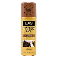EBIN NEW YORK Tinted Lace Aerosol Spray - Dark Brown 2.7oz/ 80ml, Quick dry, Water Resistant, No Residue, Water Resistant, Even Spray, Matching Skin Tone, Natural Look