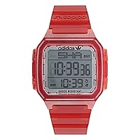 Adidas Translucent Red Resin Strap Digital Watch (Model: AOST220512I)