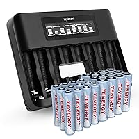 Tenergy 24 Pack 1.2V AA and AA and AAA NiMH Batteries, 12xAA and 12xAAA Batteries Ideal for Everyday Household Electronics