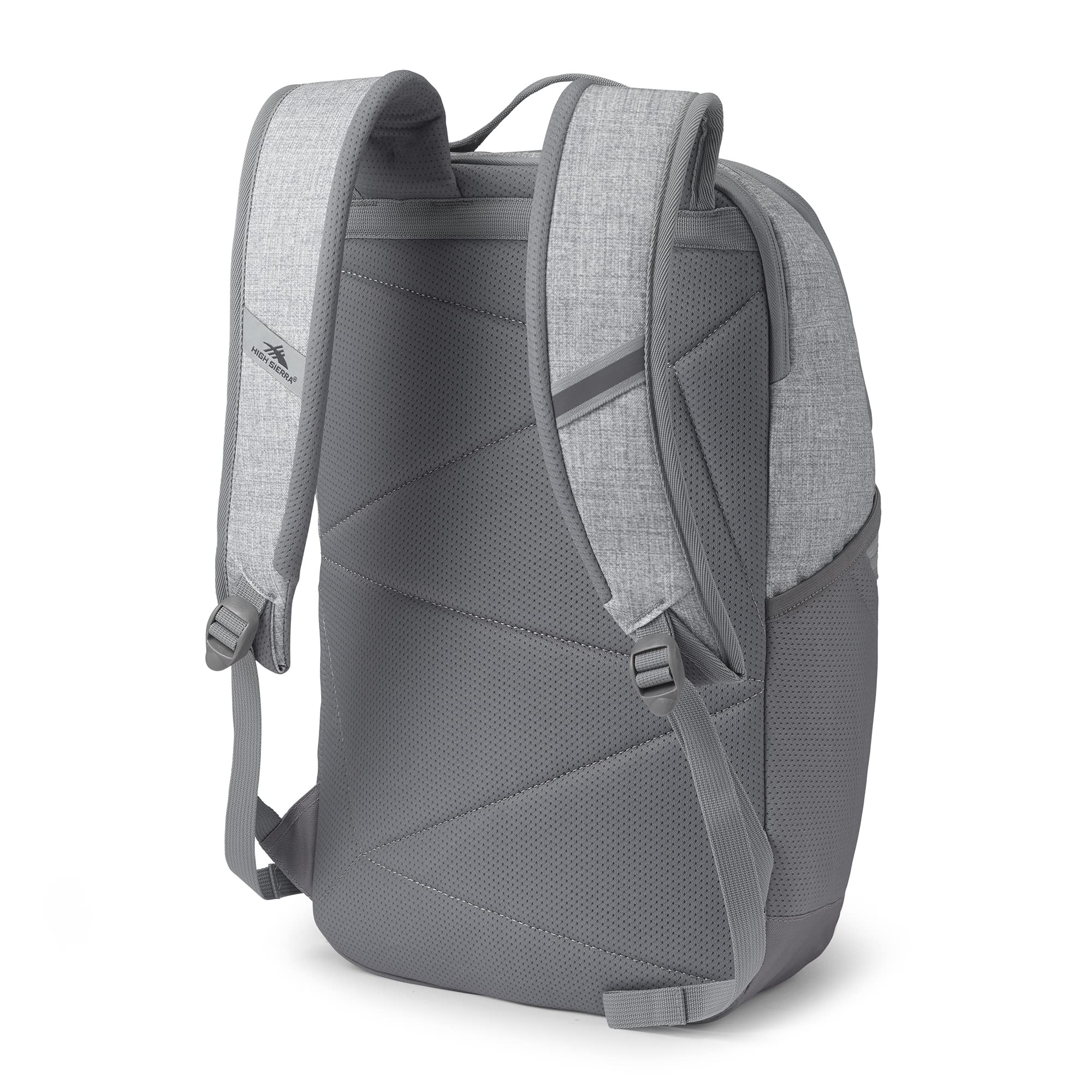 High Sierra Swoop SG Backpack, Travel or Work Laptop Bookbag with Drop Protection Pocket, and Tablet Sleeve, One Size, Silver Heather