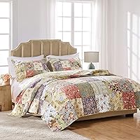 Greenland Home Blooming Prairie Quilt Set, King/California King (3 Piece), Multicolor/Assorted