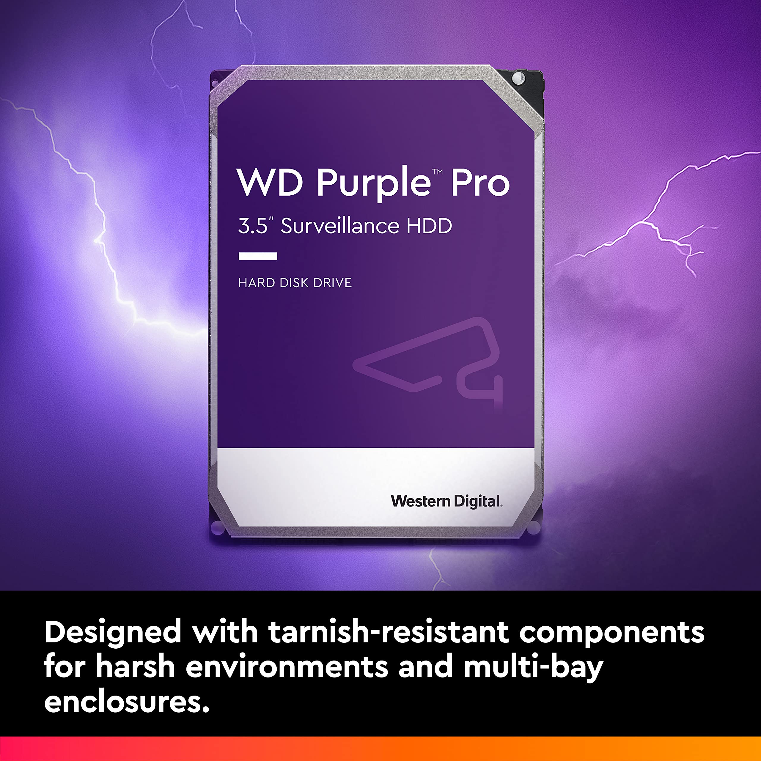 Western Digital 10TB WD Purple Pro Surveillance Internal Hard Drive HDD - SATA 6 Gb/s, 256 MB Cache, 3.5