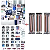 ELEGOO UNO R3 Project Most Complete Starter Kit Upgraded 37 in 1 Sensor Modules Kit 120pcs Multicolored Dupont Wire