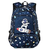 BLUEFAIRY Space Backpack for Boys Kids Elementary School Bags Middle School Primary School Bookbags Lightweight Book Bags Navy Spaceman Astronaut Gifts Aged 5-9 Mochilas Escolares Para Niño 17