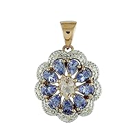 Carillon Morganite Natural Gemstone Oval Shape Pendant 10K, 14K, 18K Rose Gold Engagement Jewelry