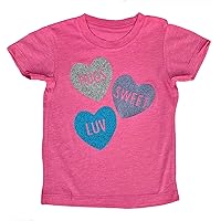 Girls Valentine's Day T-Shirt Candy Heart Rainbow Toddler, Baby & Girls Tee or Dress
