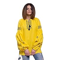 Handmade Ukrainian Embroidered Folk Blouse Natural Cotton Traditional Ethnic Style