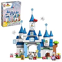 LEGO DUPLO Disney 100 3 in 1 Magic Castle 10998, Building Set for Family Play with 5 Disney Figures Including Mickey Mouse and Friends, Disney Christmas Set for Kids and Toddlers Ages 3 and Up