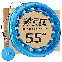 Infinity Weighted Hula Fit Hoop for Adult Weight Loss, 2 in 1 Smart Fitness Exercise Hoop for Women Abs Workout, Fit on Form 24/28/32 Detachable Knots