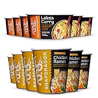 Snapdragon Singapore-Style Laksa Curry Bowls and Tokyo-Style Ramen Chicken Cups | 2.2 oz (12 pack)