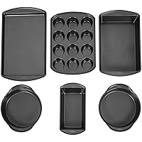 Perfect Results Premium Nonstick Bakeware Essentials Set - Perfect for Everyday Use and Baking Cookies, Cupcakes, Cakes, Steel, 6-Piece