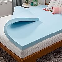 Linenspa 3 Inch Gel Infused Memory Foam Mattress Topper – Cooling Mattress Pad – Ventilated and Breathable – CertiPUR Certified - King