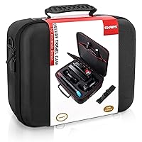 Switch Case Compatible with Nintendo Switch and Switch OLED Model, with 21 Game Cards Storage, Portable Full Protection Travel Case for Switch Accessories Black