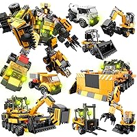 Building Toys, STEM 9-in-1 Engineering Robot Building Block Model Kit Toy, Learning Educational 720 Pcs Building Bricks Gifts for Kids Boys Girls Ages 6 7 8 9 10 11 12 Years Old