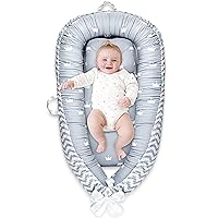 GIEFRNE Baby Nest Cover Baby Lounger Cover Newborn Bassinet Mattress for Baby 0-12M Portable Infant Floor Seat Co-Sleeping Baby Registry(Crown)