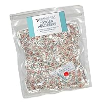 200 Pack - 30cc Oxygen Absorber Packs - Food Grade - Non-Toxic - Food Preservation - Long-Term Food Storage Guide Included