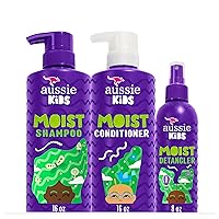 Kids Shampoo and Conditioner with Detangler Hair Care Bundle, Tangle-Free Shampoo, Detangler Spray, Sulfate & Paraben-Free, PETA Cruelty-Free, Hassle-Free Styling, 16 Fl Oz 2 Pack & 8 Fl Oz