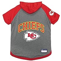 Pets First NFL Kansas City Chiefs Hoodie for Dogs & Cats. | NFL Football Licensed Dog Hoody Tee Shirt, Small| Sports Hoody T-Shirt for Pets | Licensed Sporty Dog Shirt