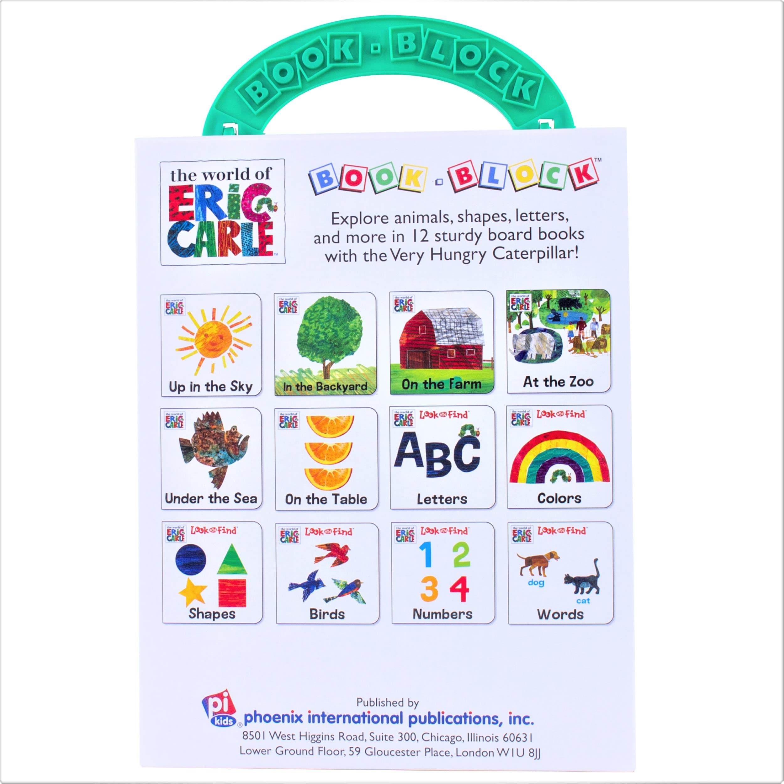 World of Eric Carle, My First Library 12 Board Book Set - First Words, Alphabet, Numbers, and More! Baby Books - PI Kids