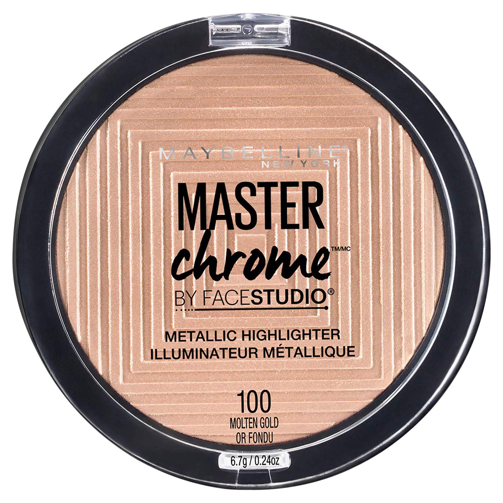 Maybelline New York Master Chrome Metallic Highlighter Powder Makeup, Molten Gold, 1 Count