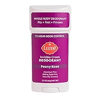 Lume Natural Deodorant - Underarms and Private Parts - Aluminum-Free, Baking Soda-Free, Hypoallergenic, and Safe For Sensitive Skin - 2.2 Ounce Stick (Peony Rose)