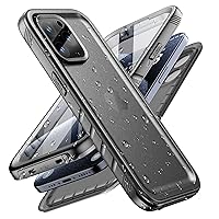 SPORTLINK for iPhone 15 Pro Max IP68 Waterproof Case - Built-in 9H Tempered Case - Full-Body Shockproof Dust-Proof, Heavy Duty, Military Grade Screen Protector for iPhone 15 Pro Max (Black)